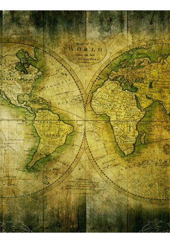 ARTGEIST Fototapet -  Journey through the Old World, vintage verdenskort (flere strrelser)