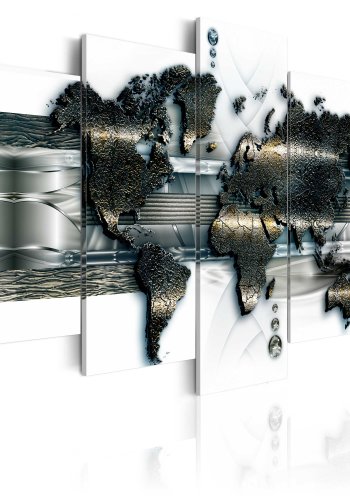 ARTGEIST verdenskort, 5-delt - Metal World Map - Flere strrelser
