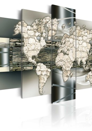 ARTGEIST verdenskort, 5-delt - See the World in Stone - Flere strrelser