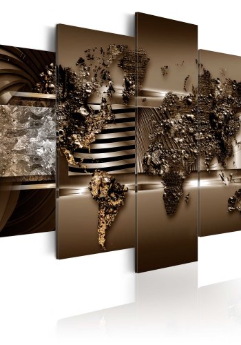 ARTGEIST verdenskort, 5-delt - Chocolate Map - Flere strrelser