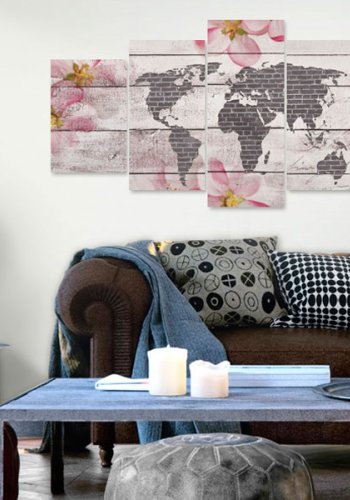 ARTGEIST verdenskort, 5-delt - Subtle World - Flere strrelser