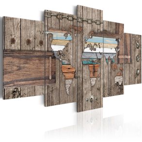 ARTGEIST verdenskort, 5-delt - Sea Travels - Flere strrelser