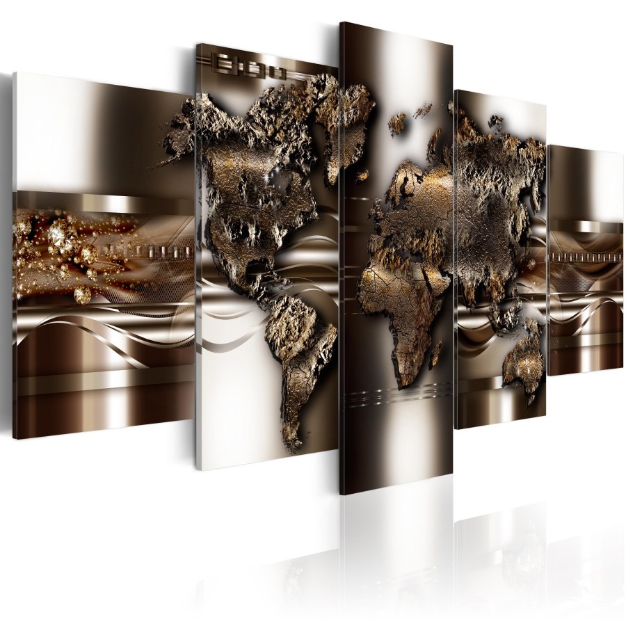 ARTGEIST verdenskort, 5-delt - Non nova, sed nove - Flere strrelser