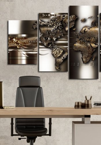 ARTGEIST verdenskort, 5-delt - Non nova, sed nove - Flere strrelser