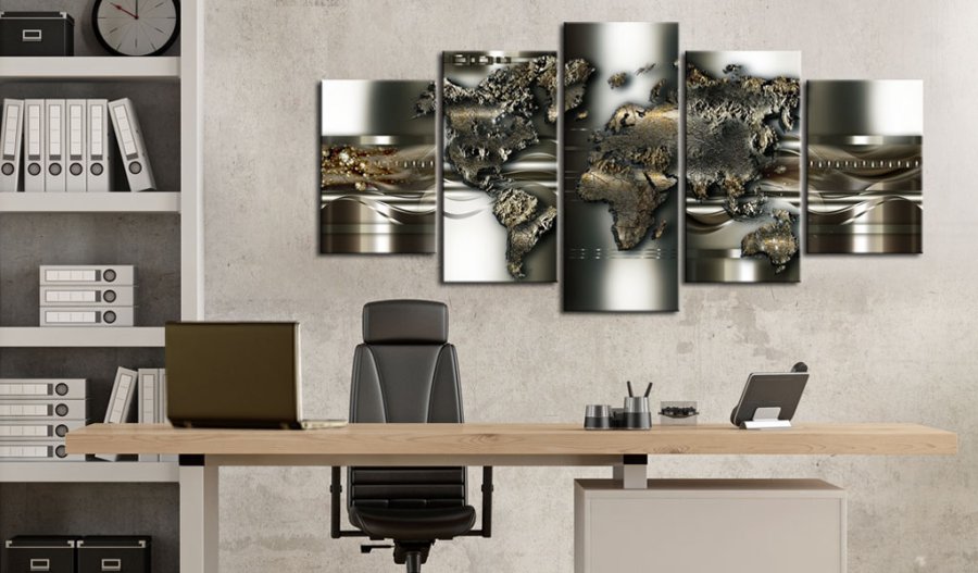 ARTGEIST verdenskort, 5-delt - Magnum opus - Flere strrelser