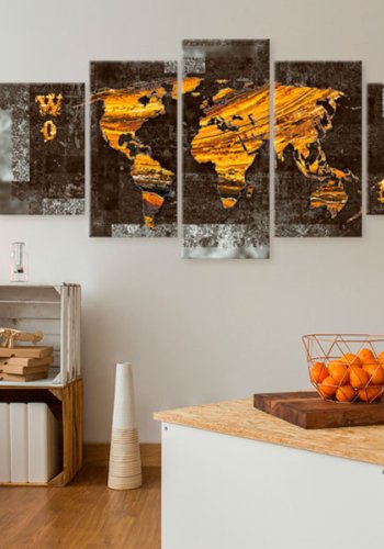 ARTGEIST verdenskort, 5-delt - Hidden Treasure - Flere strrelser