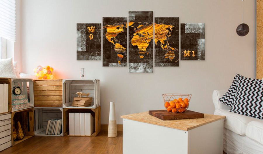 ARTGEIST verdenskort, 5-delt - Hidden Treasure - Flere strrelser