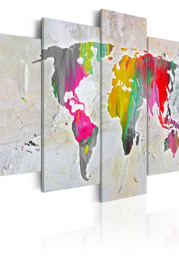 ARTGEIST verdenskort, 5-delt - Illustration of the World - Flere strrelser