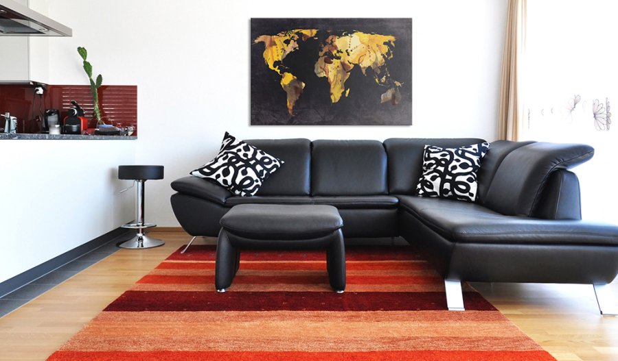 ARTGEIST Hvis verden var en rken... - Verdenskort i kork med rkentema - Flere strrelser