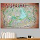ARTGEIST Map of Hamburg - Kort over Hamborg trykt p lrred - Flere strrelser