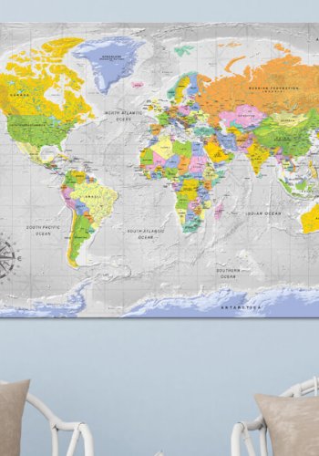 Artgeist verdenskort - Wind Rose, p kork, to strrelser