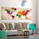 ARTGEIST verdenskort, 5-delt - World Map: Painted World - Flere strrelser