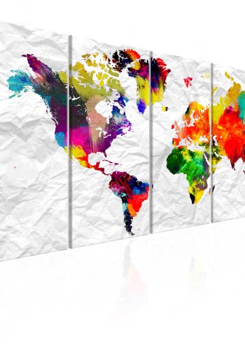 ARTGEIST verdenskort, 5-delt - World on Paper - Flere strrelser