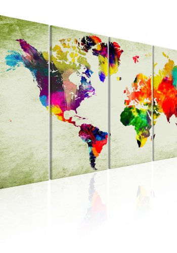 ARTGEIST verdenskort - Colourful Continents - Flere strrelser