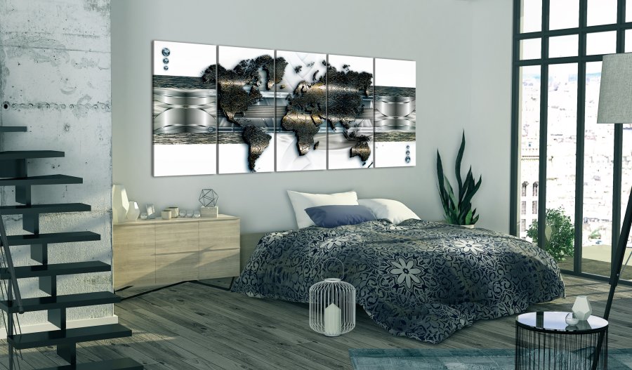 ARTGEIST verdenskort - Three-dimensional Map - Flere strrelser