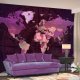 ARTGEIST Fototapet - Purple World Map, lilla verdenskort (flere strrelser)