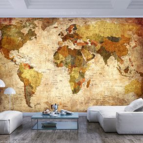 ARTGEIST Fototapet - Old World Map, gammelt vintage verdenskort (flere strrelser)