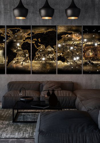 ARTGEIST verdenskort - World at Night - Flere strrelser