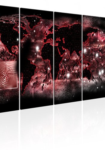 ARTGEIST verdenskort - Red Light - Flere strrelser