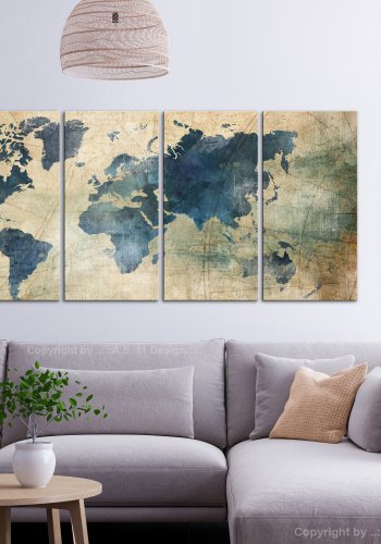 ARTGEIST verdenskort - Retro Map Narrow - Flere strrelser