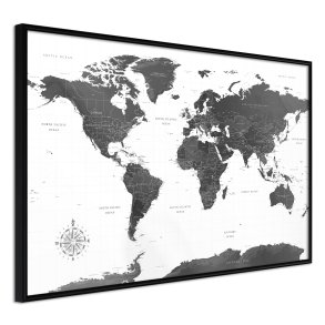 ARTGEIST Plakat med ramme - The World in Black and White