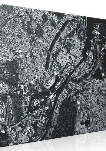 Danmarkskort Billede - Close up of Copenhagen (1 Part) bred