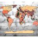 ARTGEIST Fototapet - Direction: World, brunt verdenskort (flere strrelser)