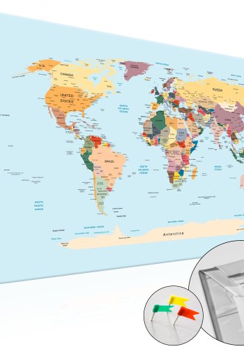 ARTGEIST Travel with Me - Klassisk verdenskort trykt p kork - Flere strrelser