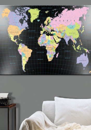 ARTGEIST Humans Kingdom - Verdenskort med grader og grnser i kork - Flere strrelser