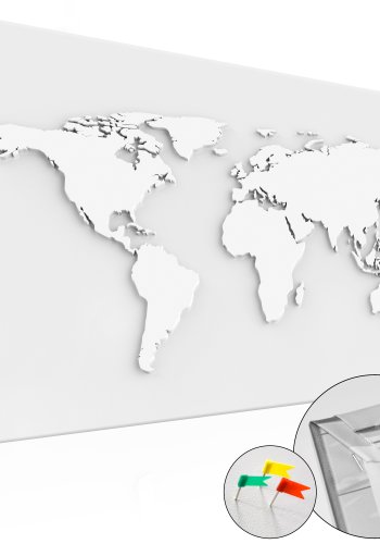 ARTGEIST Monochromatic World - Verdenskort i stilrent design trykt p kork - Flere strrelser