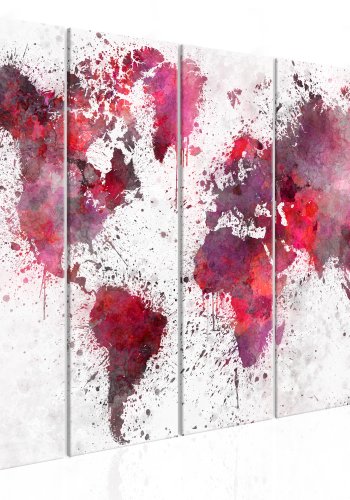 ARTGEIST verdenskort, 5-delt - Bloody Map Narrow - Flere strrelser