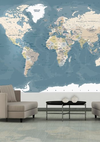 ARTGEIST Fototapet - Vintage World Map, verdenskort i vintage (flere strrelser)