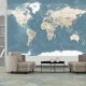 ARTGEIST Fototapet - Vintage World Map, verdenskort i vintage (flere strrelser)