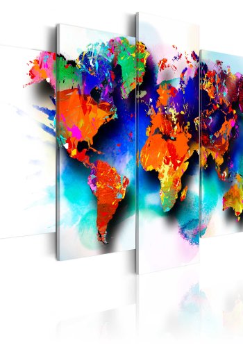 ARTGEIST verdenskort, 5-delt - Picturesque World - Flere strrelser