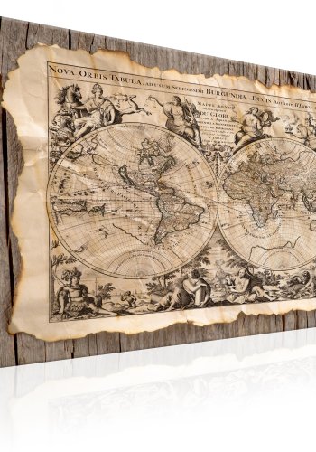 ARTGEIST Map of the Past - Historisk verdenskort m. latinsk tekst trykt p lrred - Flere strrelser