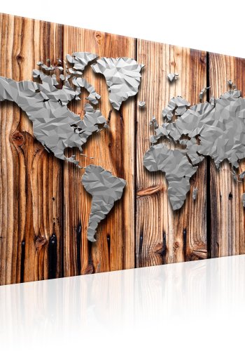 ARTGEIST Borders of Modernity - Verdenskort med moderne touch trykt p lrred - Flere strrelser