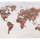 ARTGEIST Fototapet - World Map: Brick Wall, verdenskort af mursten (flere strrelser)