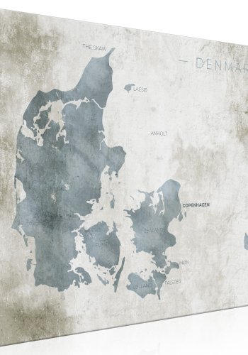 Danmarkskort Billede - Scandinavian Blue (1 Part) bred