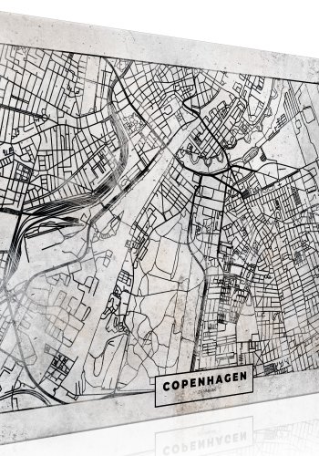 Danmarkskort Billede - Copenhagen Plan (1 Part) bred