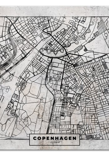 Danmarkskort Billede - Copenhagen Plan (1 Part) bred