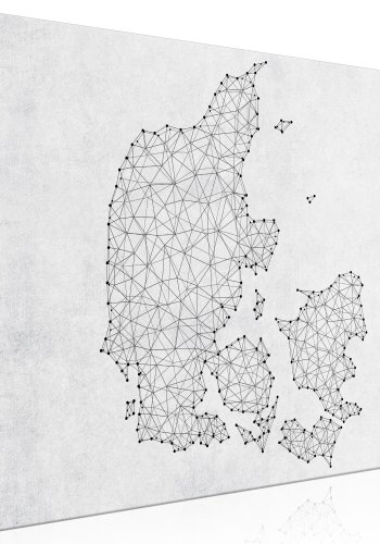 Danmarkskort Billede - Geometric Land (1 Part) bred