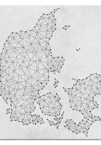 Danmarkskort Billede - Geometric Land (1 Part) bred