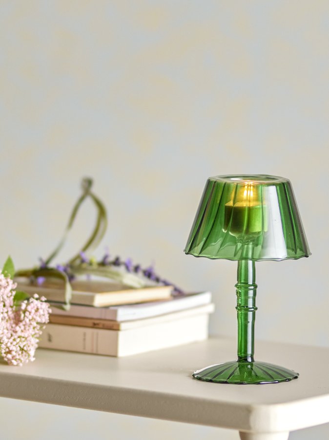 BLOOMINGVILLE Cisco Fyrfadsstage, Grn, Glas