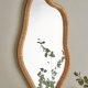 BLOOMINGVILLE Ashlie vgspejl, organisk - spejlglas og natur rattan (80x50)
