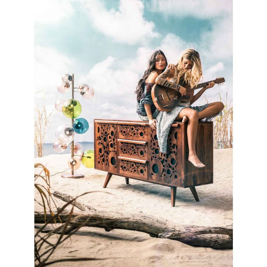 KARE DESIGN Balloon Colore LED gulvlampe - multifarvet akryl/kobber stl