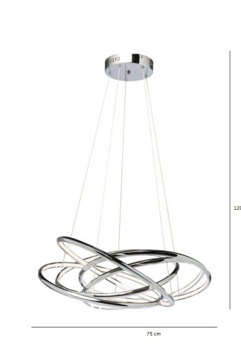 KARE DESIGN Saturn LED Chrome Big loftlampe - slv aluminium