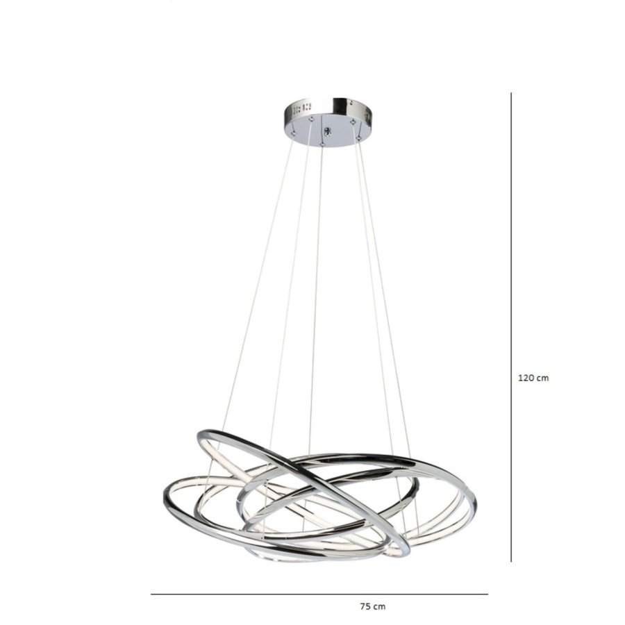 KARE DESIGN Saturn LED Chrome Big loftlampe - slv aluminium