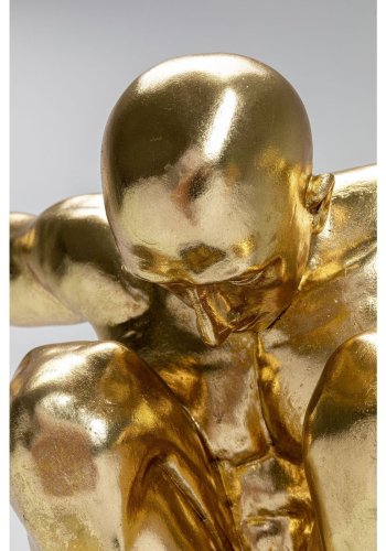 KARE DESIGN Athlete XL Gold figur - guld/sort polyresin/marmor