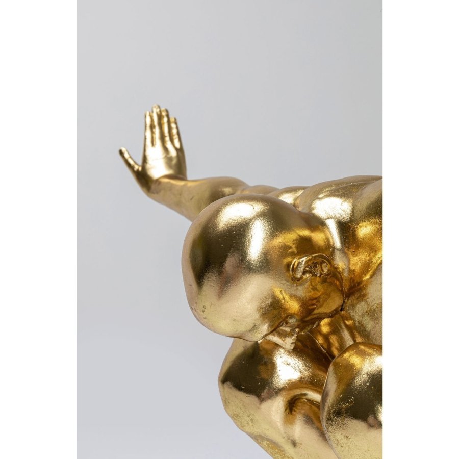KARE DESIGN Athlete XL Gold figur - guld/sort polyresin/marmor