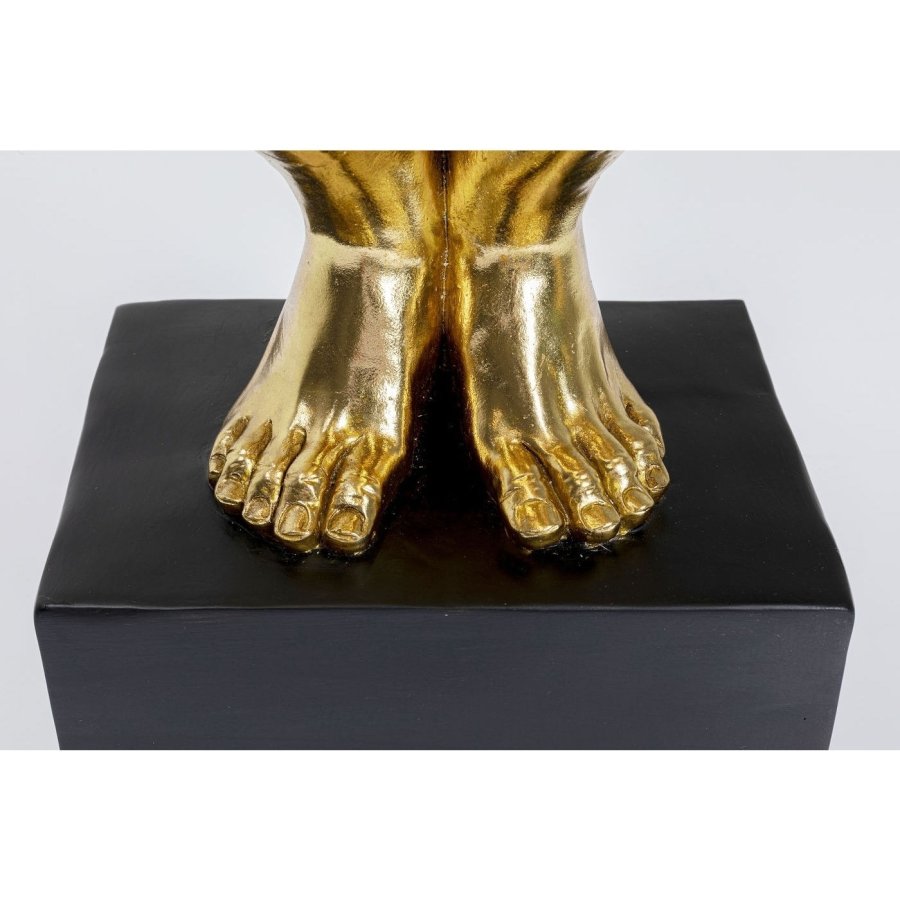 KARE DESIGN Athlete XL Gold figur - guld/sort polyresin/marmor